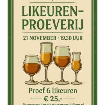 Aanmelden likeuren proeverij 21 November