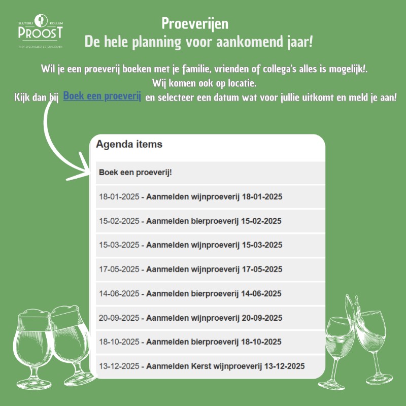 Overzicht proeverijen